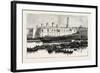 Launch of H.M.S. Melita at Malta the First Ironclad Launched from the Malta Dockyard, 1888-null-Framed Giclee Print