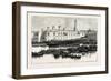 Launch of H.M.S. Melita at Malta the First Ironclad Launched from the Malta Dockyard, 1888-null-Framed Giclee Print