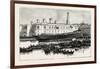 Launch of H.M.S. Melita at Malta the First Ironclad Launched from the Malta Dockyard, 1888-null-Framed Giclee Print