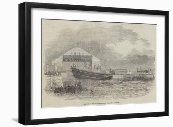 Launch of Her Majesty's Steam Frigate Rattler-null-Framed Giclee Print