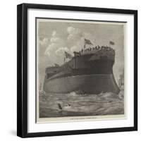 Launch of HMS Alexandra at Chatham Dockyard-null-Framed Giclee Print