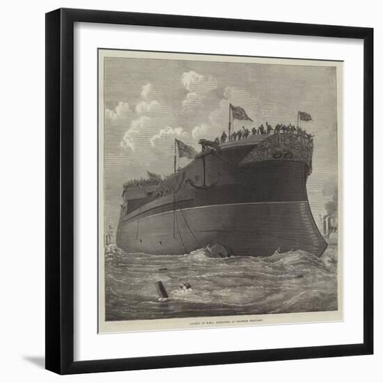 Launch of HMS Alexandra at Chatham Dockyard-null-Framed Giclee Print