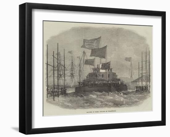 Launch of HMS Cyclops at Blackwall-Edwin Weedon-Framed Giclee Print