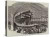 Launch of HMS Victoria at Portsmouth-null-Stretched Canvas