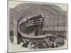 Launch of HMS Victoria at Portsmouth-null-Mounted Giclee Print