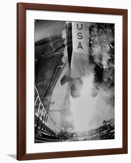 Launch of Saturn 5 Rocket at Cape Kennedy-Ralph Morse-Framed Premium Photographic Print