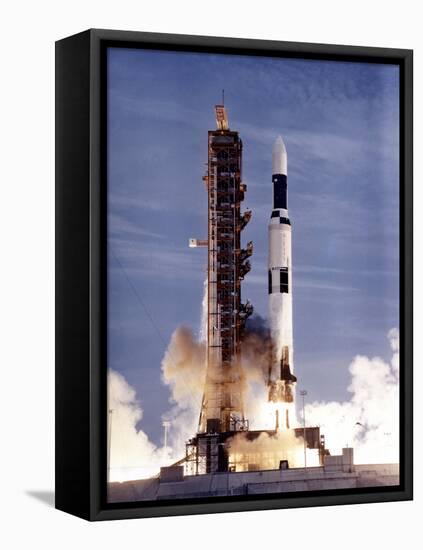 Launch of Skylab on a Two-Stage Saturn V Missile-null-Framed Stretched Canvas