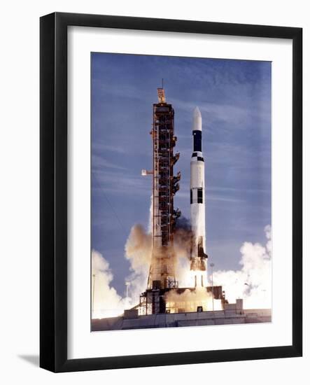 Launch of Skylab on a Two-Stage Saturn V Missile-null-Framed Photo