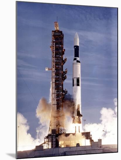 Launch of Skylab on a Two-Stage Saturn V Missile-null-Mounted Photo