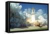 Launch of Space Shuttle Challenger from Kennedy Space Center, Florida, USA, 1985-null-Framed Stretched Canvas