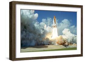 Launch of Space Shuttle Challenger from Kennedy Space Center, Florida, USA, 1985-null-Framed Photographic Print