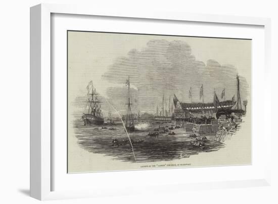 Launch of the Alfred Indiaman, at Blackwall-null-Framed Giclee Print