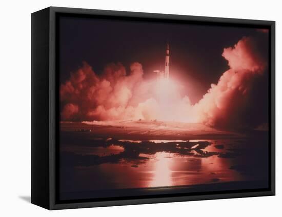 Launch of the Apollo 17 Mission, 1972-null-Framed Stretched Canvas