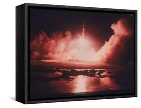 Launch of the Apollo 17 Mission, 1972-null-Framed Stretched Canvas