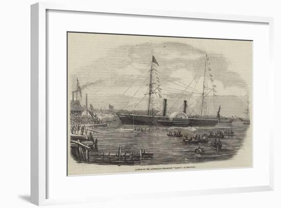 Launch of the Australian Steam-Ship Pacific-null-Framed Giclee Print