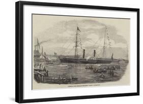 Launch of the Australian Steam-Ship Pacific-null-Framed Giclee Print