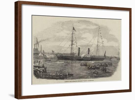 Launch of the Australian Steam-Ship Pacific-null-Framed Giclee Print