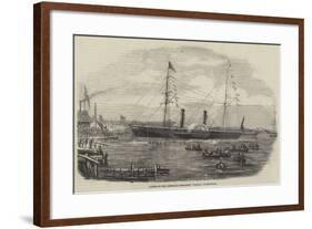 Launch of the Australian Steam-Ship Pacific-null-Framed Giclee Print
