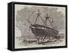 Launch of the Barque Aura at Mr Wheeler's Dockyard, Cork-null-Framed Stretched Canvas