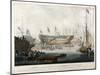 Launch of the East India Company's Ship, the 'Edinburgh' in 1825-Edward Duncan-Mounted Giclee Print