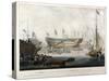 Launch of the East India Company's Ship, the 'Edinburgh' in 1825-Edward Duncan-Stretched Canvas