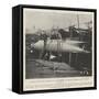 Launch of the First United States Government Submarine Torpedo-Boat, Adder, on 22 July-null-Framed Stretched Canvas