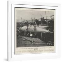 Launch of the First United States Government Submarine Torpedo-Boat, Adder, on 22 July-null-Framed Giclee Print