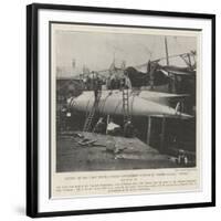 Launch of the First United States Government Submarine Torpedo-Boat, Adder, on 22 July-null-Framed Giclee Print