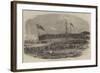 Launch of the Floating-Battery Thunderbolt, at Blackwall-null-Framed Giclee Print