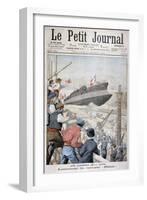 Launch of the French Battleship 'Patrie, Toulon, December 1903-null-Framed Premium Giclee Print