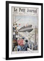 Launch of the French Battleship 'Patrie, Toulon, December 1903-null-Framed Giclee Print