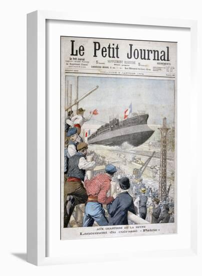 Launch of the French Battleship 'Patrie, Toulon, December 1903-null-Framed Giclee Print