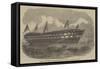 Launch of The Hannibal Steam Ship from the Majesty's Dockyard, at Deptford-Edwin Weedon-Framed Stretched Canvas