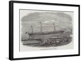 Launch of the Iron Steam-Ship Atrato, at Greenock-null-Framed Giclee Print