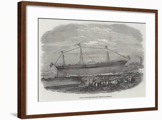Launch of the Iron Steam-Ship Atrato, at Greenock-null-Framed Giclee Print