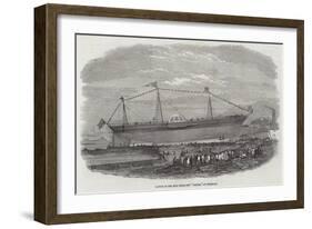 Launch of the Iron Steam-Ship Atrato, at Greenock-null-Framed Giclee Print