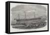 Launch of the Iron Steam-Ship Atrato, at Greenock-null-Framed Stretched Canvas