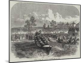 Launch of the Isis Life-Boat at Oxford-null-Mounted Giclee Print