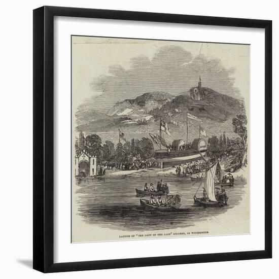 Launch of The Lady of the Lake Steamer, on Windermere-null-Framed Giclee Print