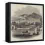 Launch of The Lady of the Lake Steamer, on Windermere-null-Framed Stretched Canvas