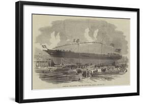 Launch of The Maeander, from the Clifton Works, Bristol-null-Framed Giclee Print