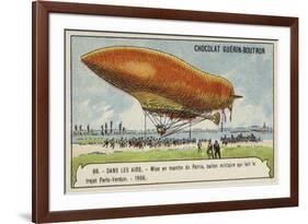 Launch of the Military Airship Patrie, Which Made the Flight from Paris to Verdun, 1906-null-Framed Giclee Print
