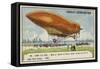 Launch of the Military Airship Patrie, Which Made the Flight from Paris to Verdun, 1906-null-Framed Stretched Canvas
