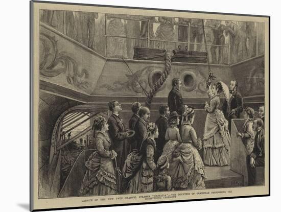 Launch of the New Twin Channel Steamer Castalia-George Goodwin Kilburne-Mounted Giclee Print