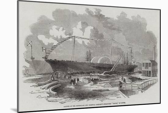 Launch of the Peninsular and Oriental Company's Steam-Ship Vectis, at Cowes-null-Mounted Giclee Print