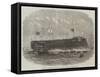 Launch of the Prussian Iron-Clad Kron Prinz at Poplar-Edwin Weedon-Framed Stretched Canvas