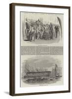 Launch of the Royal Albert, at Woolwich Dockyard-null-Framed Giclee Print