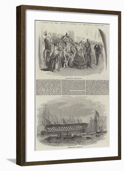 Launch of the Royal Albert, at Woolwich Dockyard-null-Framed Giclee Print