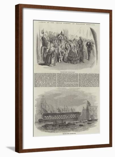 Launch of the Royal Albert, at Woolwich Dockyard-null-Framed Giclee Print