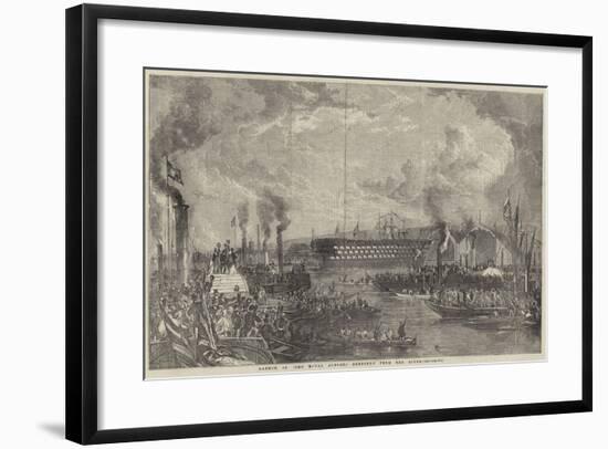 Launch of The Royal Albert Sketched from the River-null-Framed Giclee Print